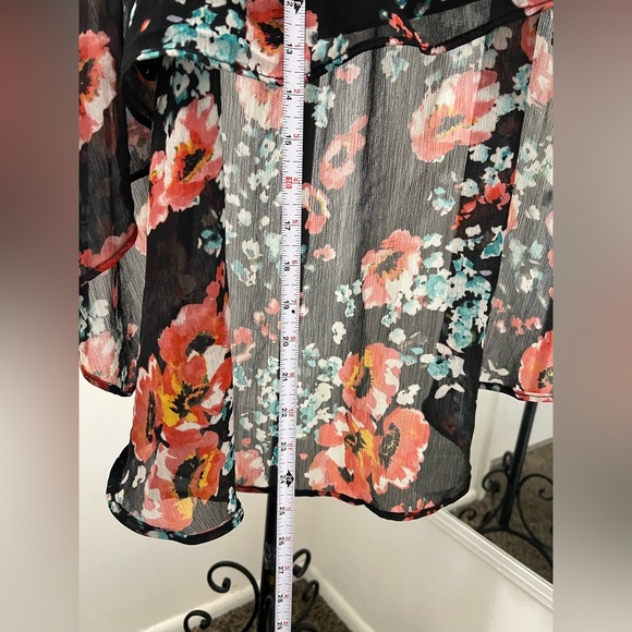 Joe Benbasset Asymmetrical Black Floral High-Low Skirt - Picture 10 of 11